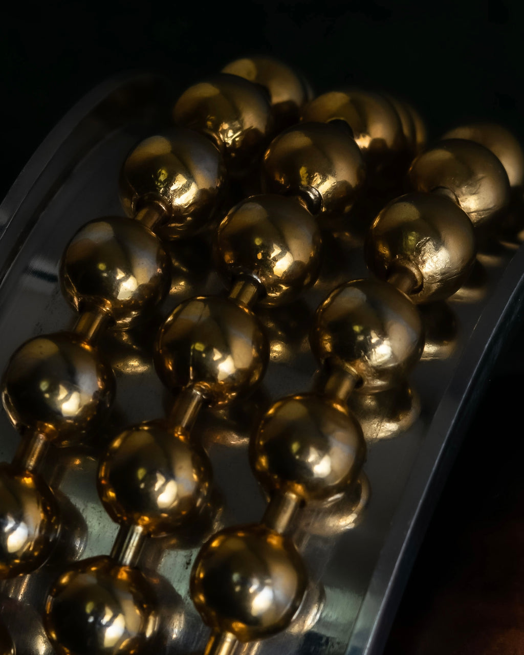 "MAISON MARGIELA" 10AW sphere design silver & gold combination bangle