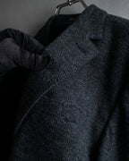 "POLO Ralph Lauren" Herringbone weave charcoal gray tailored jacket