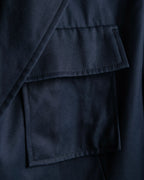 "Y's" 4 pocket military detail black tailored jacket