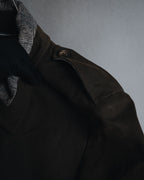 "DOLCE & GABBANA" 00’s resin coated patch detail belted coat