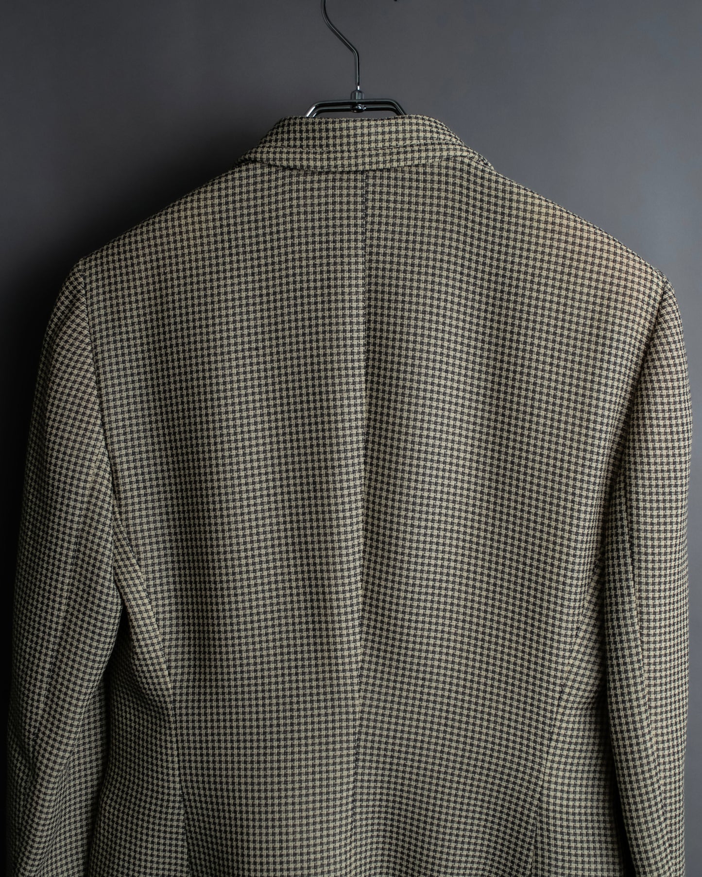 “GIORGIO ARMANI” check patented beautiful shape tailored jacket