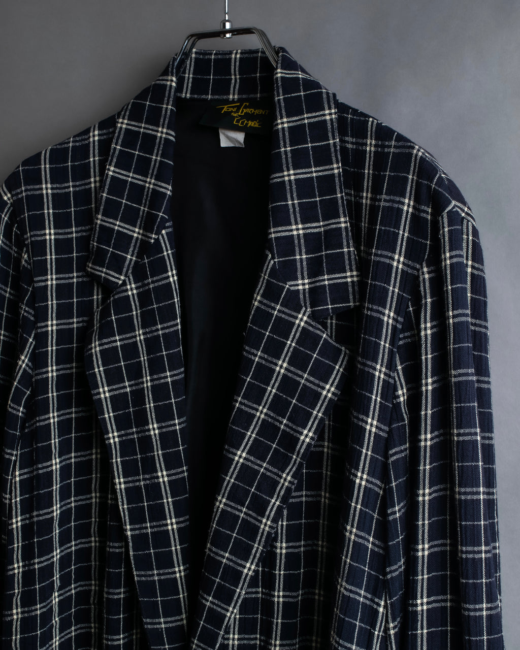 "Vintage windowpane tailored jacket"