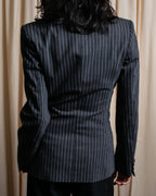 "Dolce & Gabbana" White striped shaped tailored jacket