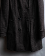 "DOLCE & GABBANA" Fringe scarf included double-breasted coat