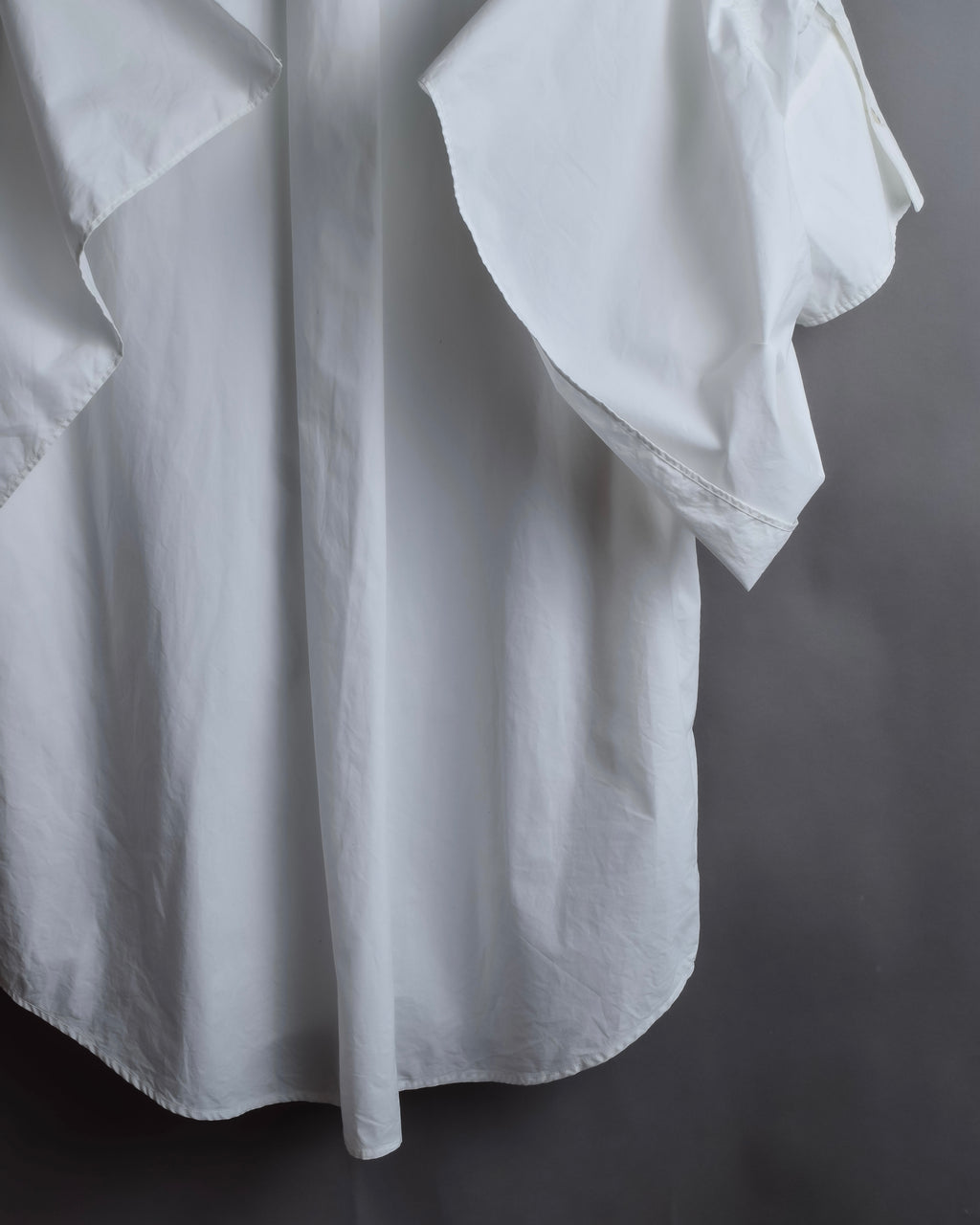 "MM6 MAISON MARGIELA" 20SS Frilled overlay cotton hybrid shirt