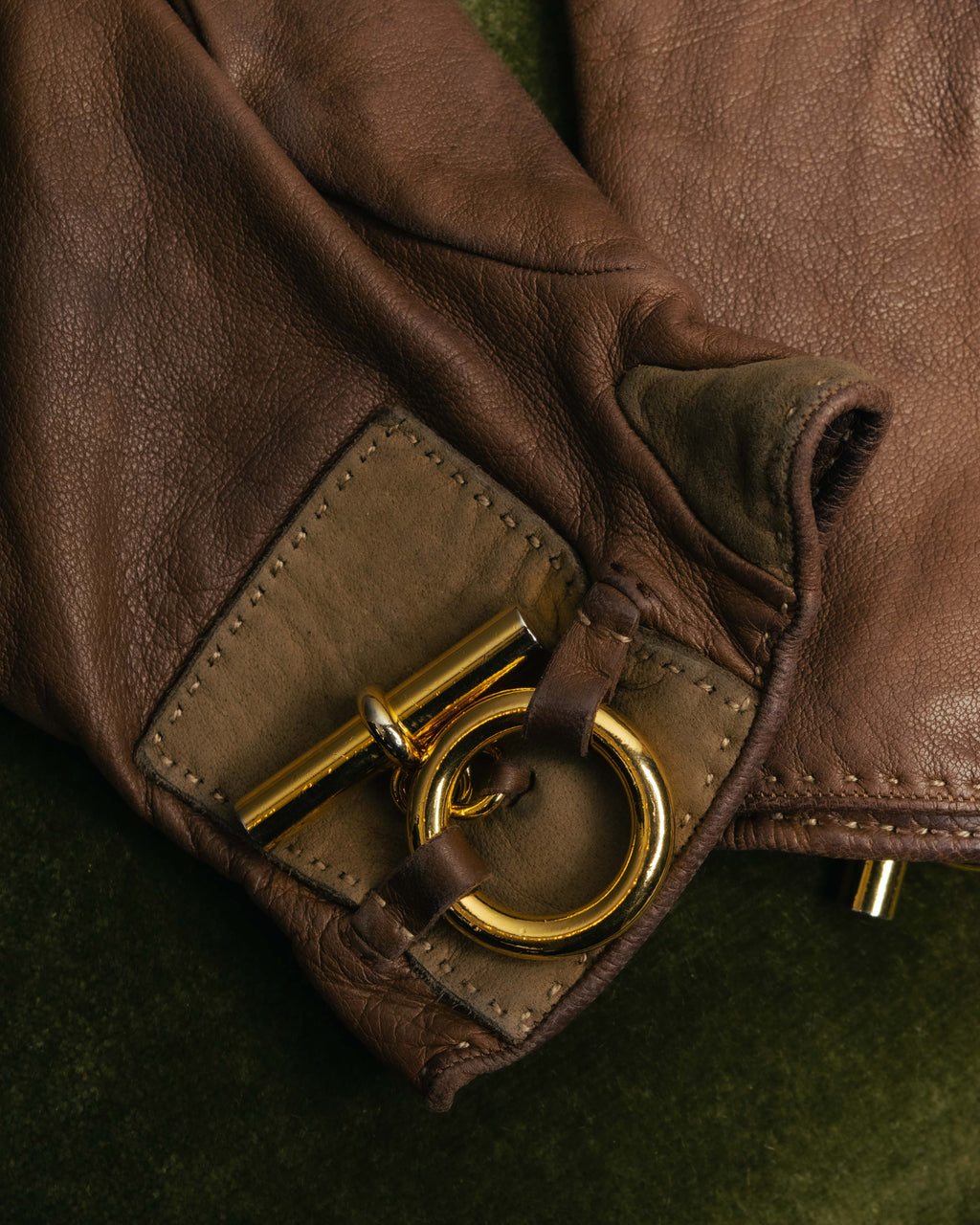 -SPECIAL- “HERMÈS” 80’s-90’s Chaine d’ancre leather gloves