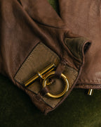 -SPECIAL- “HERMÈS” 80’s-90’s Chaine d’ancre leather gloves