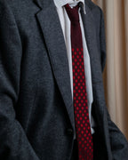 "DIOR" Red dot pattern narrow necktie