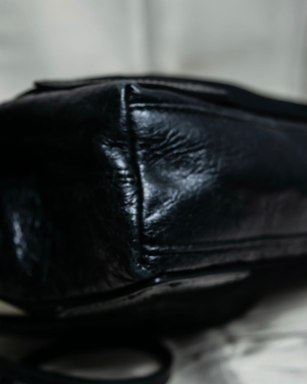 “Balenciaga”  navy cavas xs hand bag