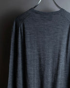 "GUCCI" Embroidered design V neck high gauge knit