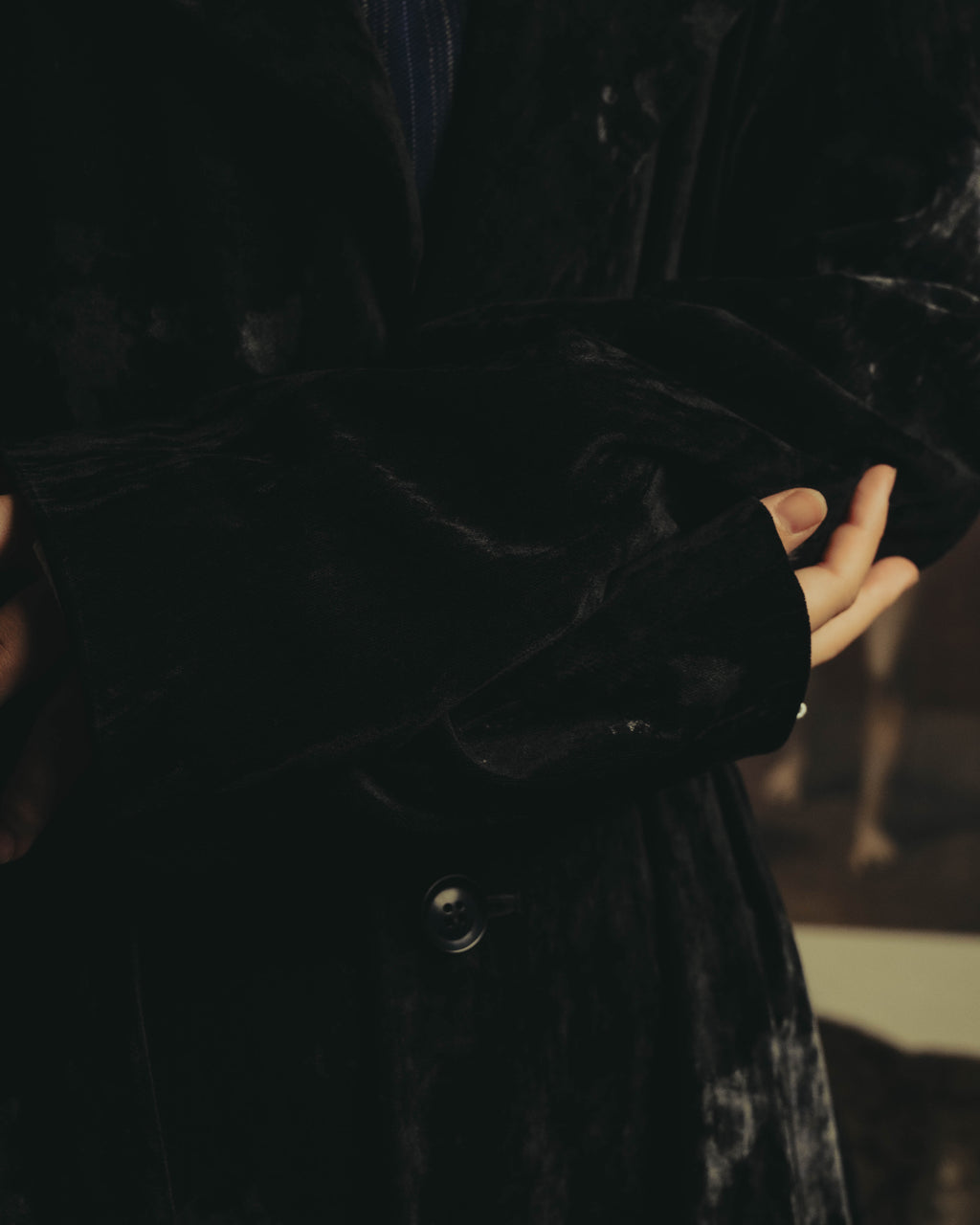-SPECIAL- "Y’s" 2025's Discharge printed velvet long coat
