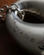 "Tiffany&amp;Co" Elsa Peretti double teardrop motif pendant