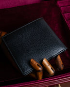 "GUCCI" Gold bee motif animalier bi-fold leather wallet