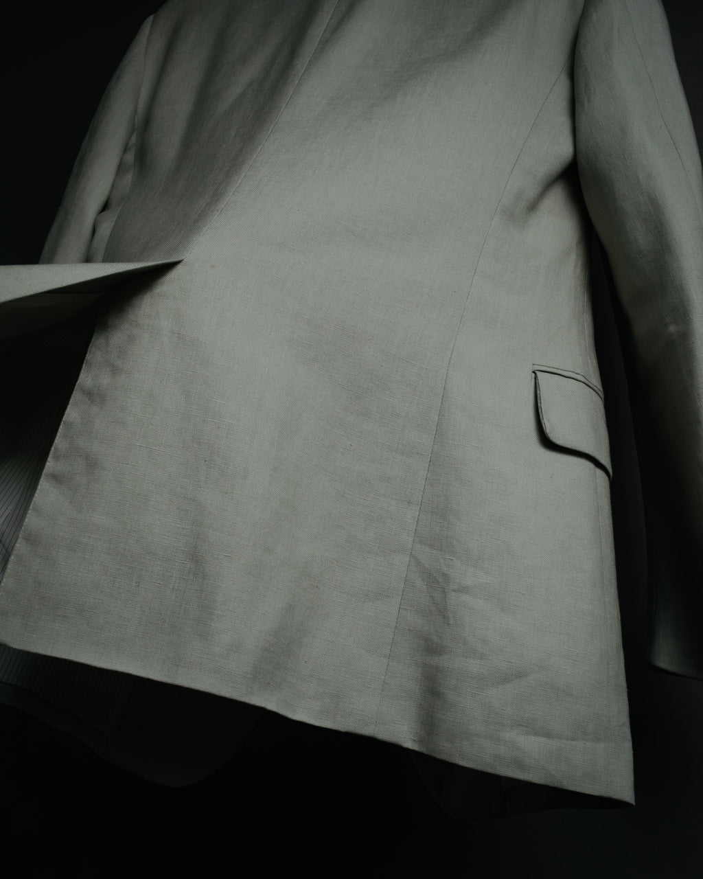 “PRADA” 10’s Linen tailored suit set