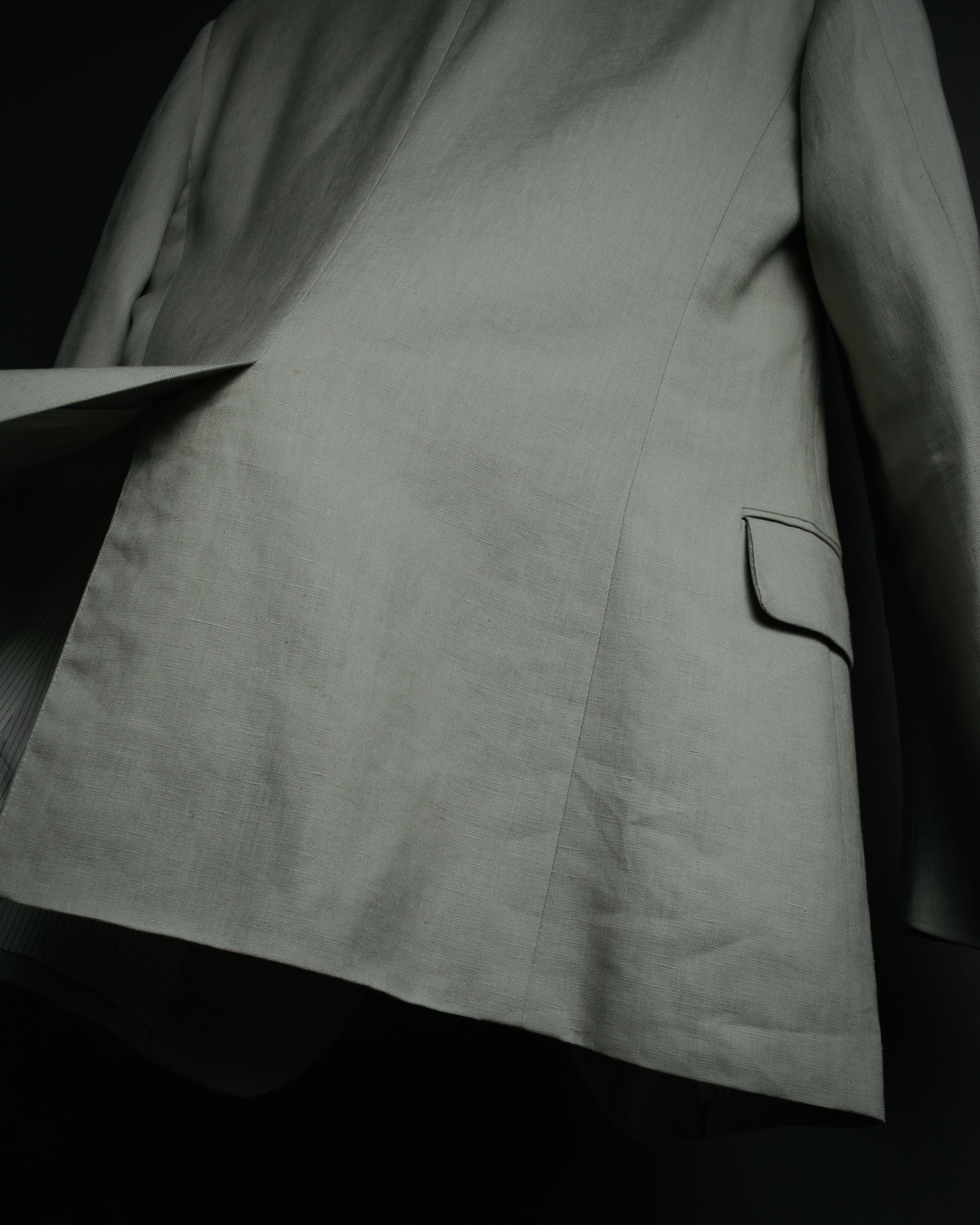 “PRADA” 10’s Linen tailored suit set