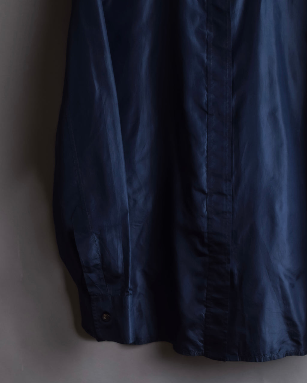 "LOEWE" 90's-00's Fly front silk shirt