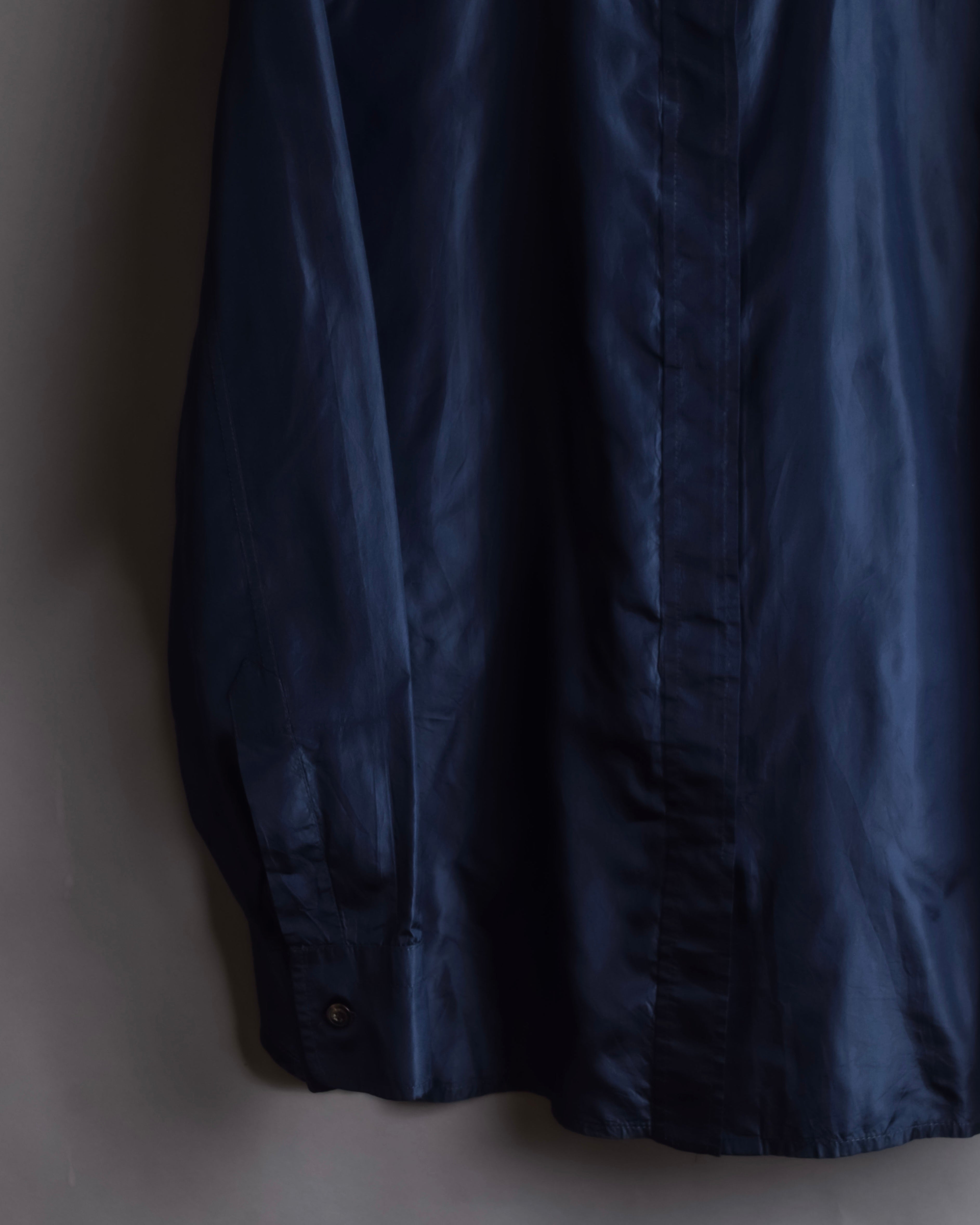 "LOEWE" 90's-00's Fly front silk shirt