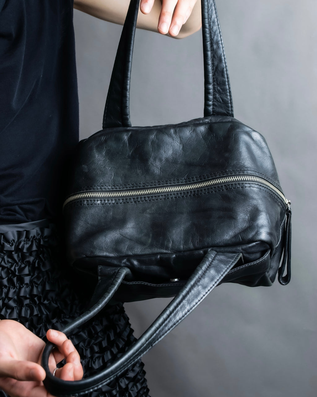 “Y’s” Real leather mini boston bag