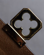 "Chloe" Fleur motif design leather long wallet