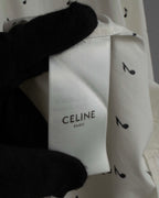 "CELINE" Musical note motif cotton shirt