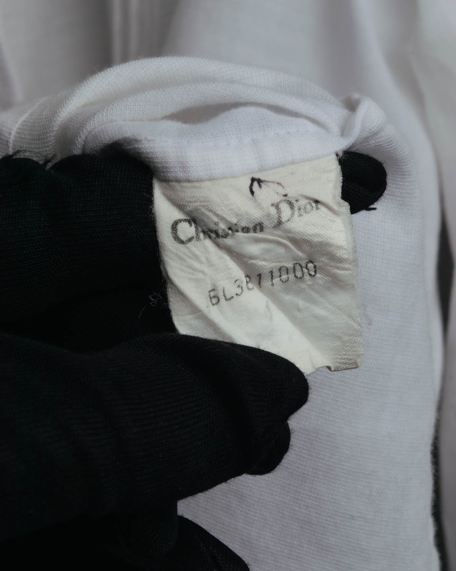 -SPECIAL- “Christian Dior” 90’s-00’s pleated bib dress shirt