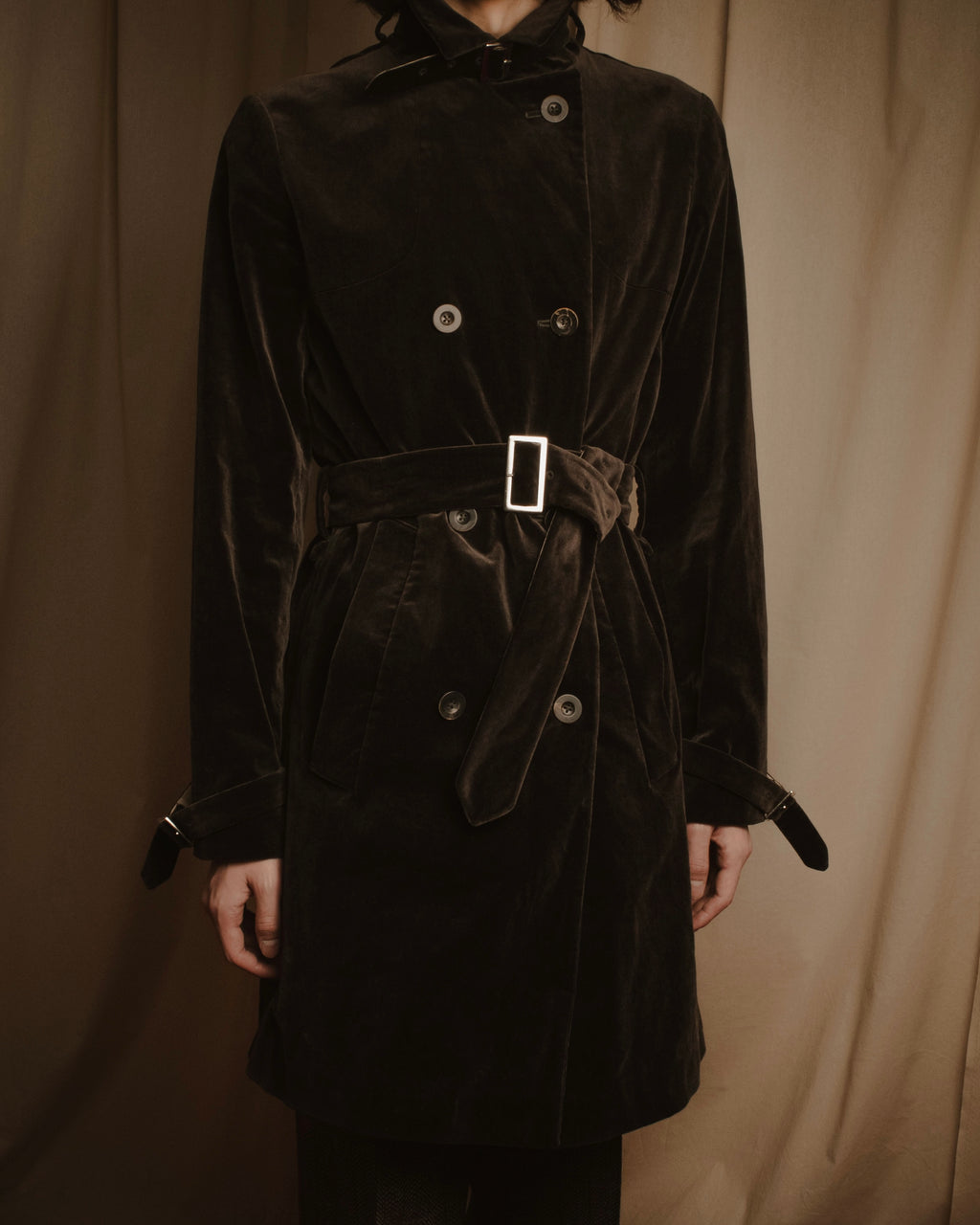 -SPECIAL- "JIL SANDER"
90’s-00’s Architectural cotton velvet belted coat