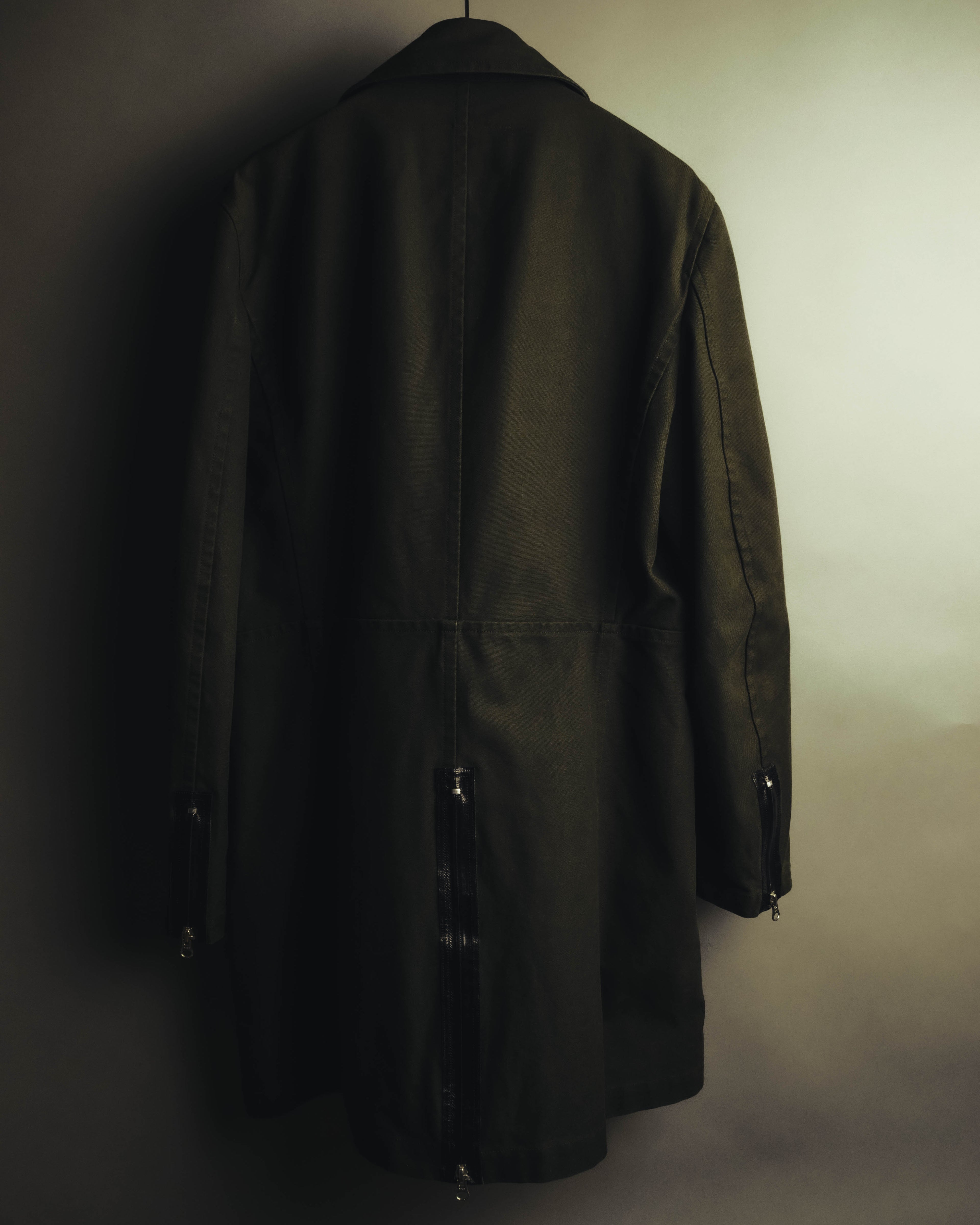 -SPECIAL- "COMME des GARÇONS HOMME" 03AW Asymmetric zip long coat