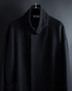 "ISSEY MIYAKE PLANTATION" Minimalist design A-line stand collar coat