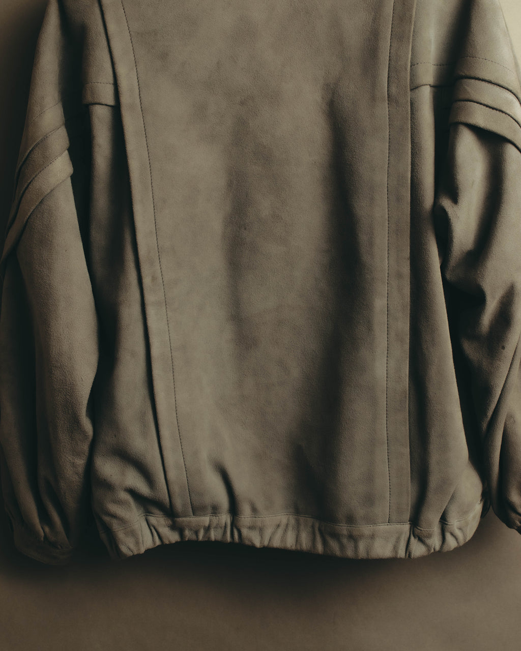 -SPECIAL- “LOEWE” 80’s-early 90’s Taupe suede leather blouson jacket