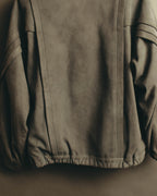 -SPECIAL- “LOEWE” 80’s-early 90’s Taupe suede leather blouson jacket
