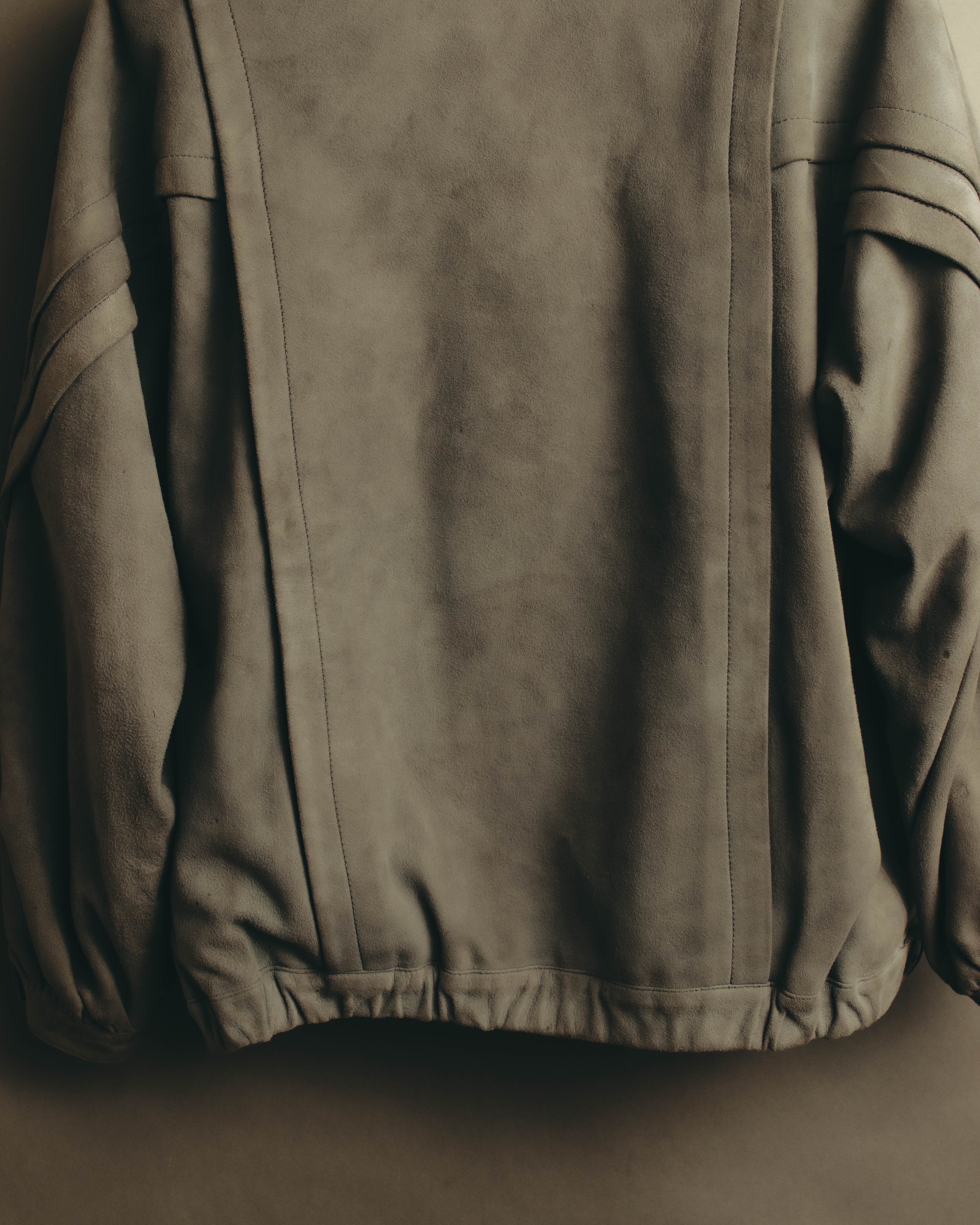 -SPECIAL- “LOEWE” 80’s-early 90’s Taupe suede leather blouson jacket