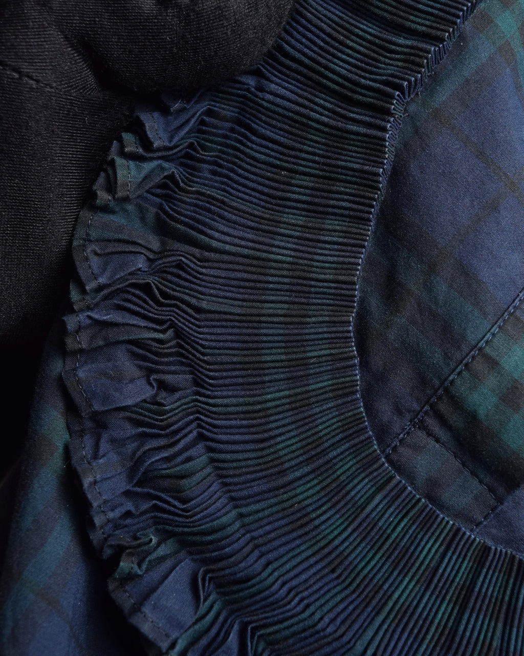 "BURBERRY" Tartan check pattern frill shirt