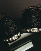 "Miu Miu" 2010's Embellished glitter lace-up oxford shoes
