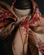 “Christian Dior” 1970’s-1980’s Floral print silk scarf