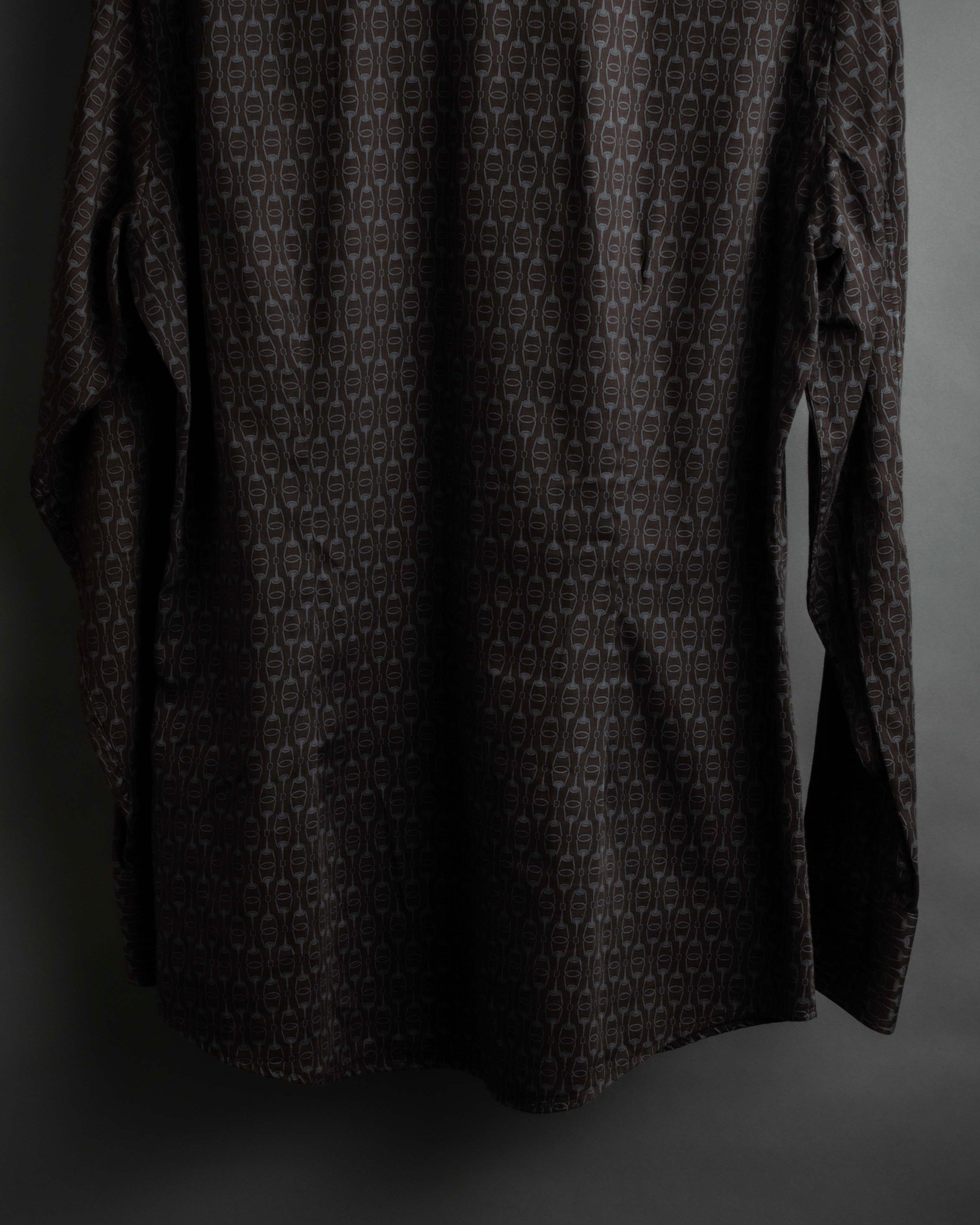 "GUCCI" Horsebit pattern shaped shirt