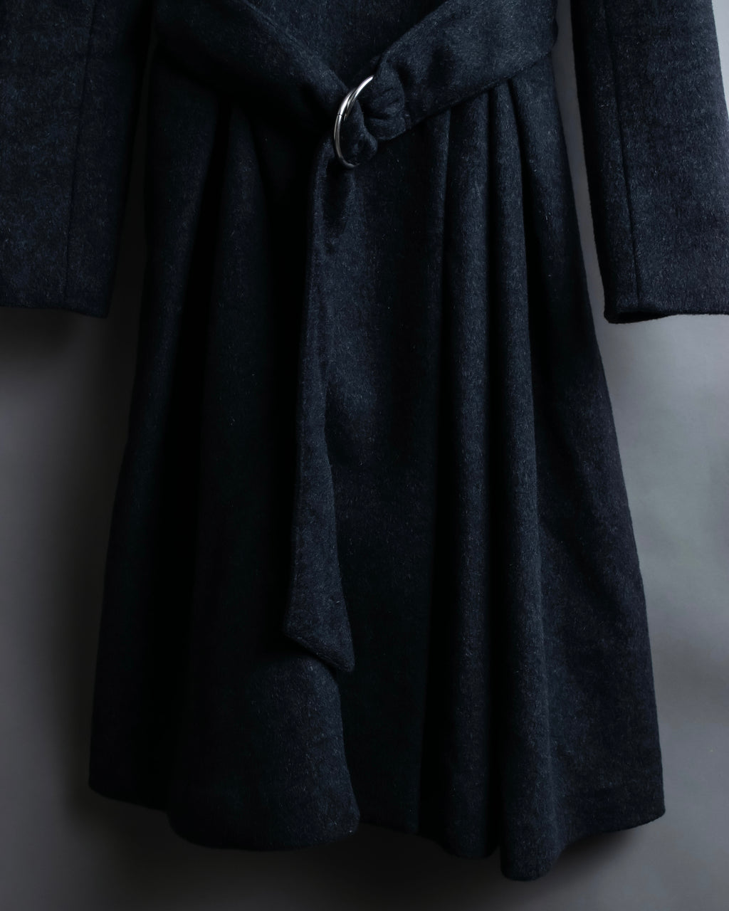 "RUIRUE BOUTIQUE" Shawl collar flare silhouette coat