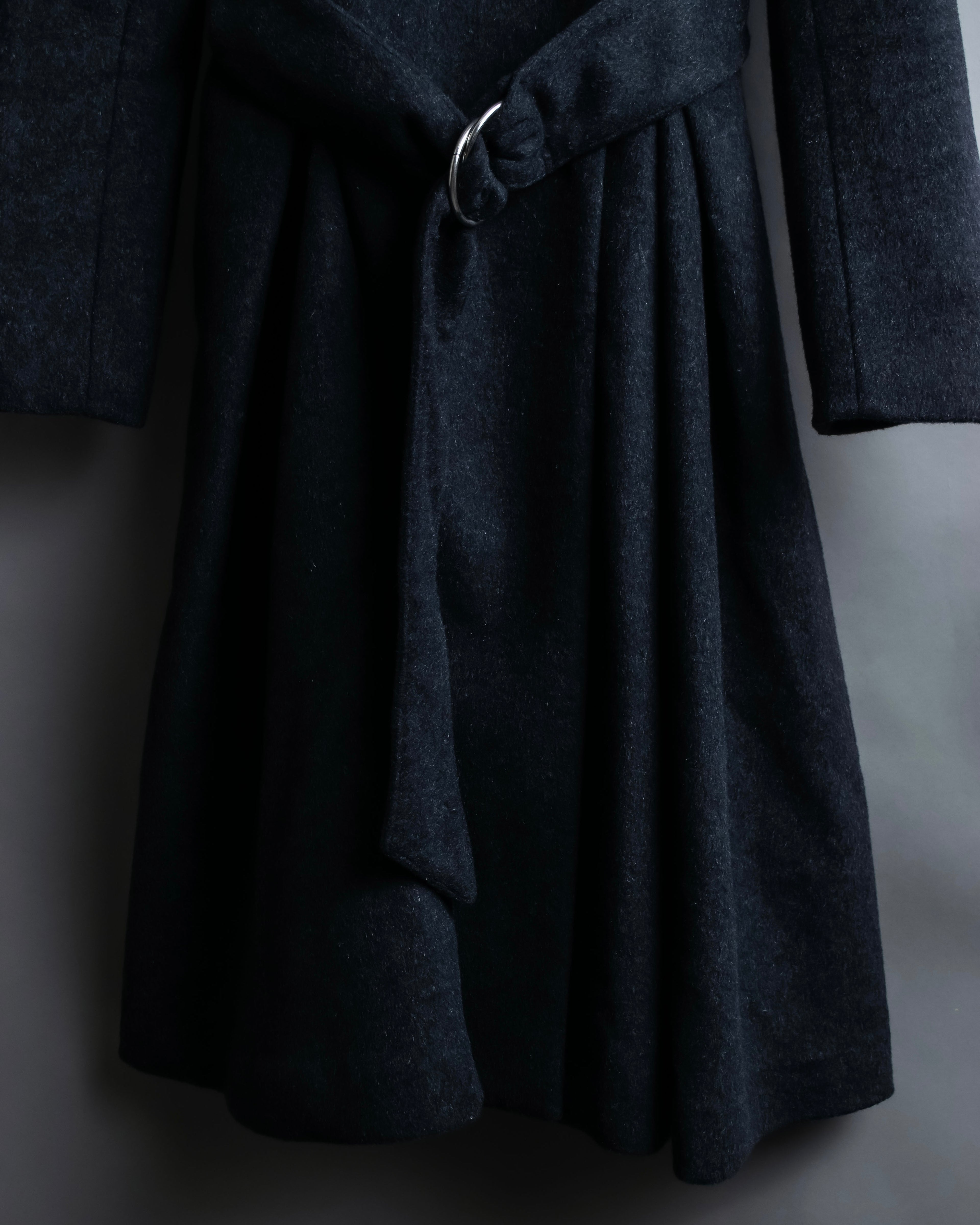 "RUIRUE BOUTIQUE" Shawl collar flare silhouette coat