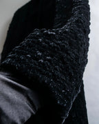 "GIORGIO ARMANI" Stand collar velour long coat