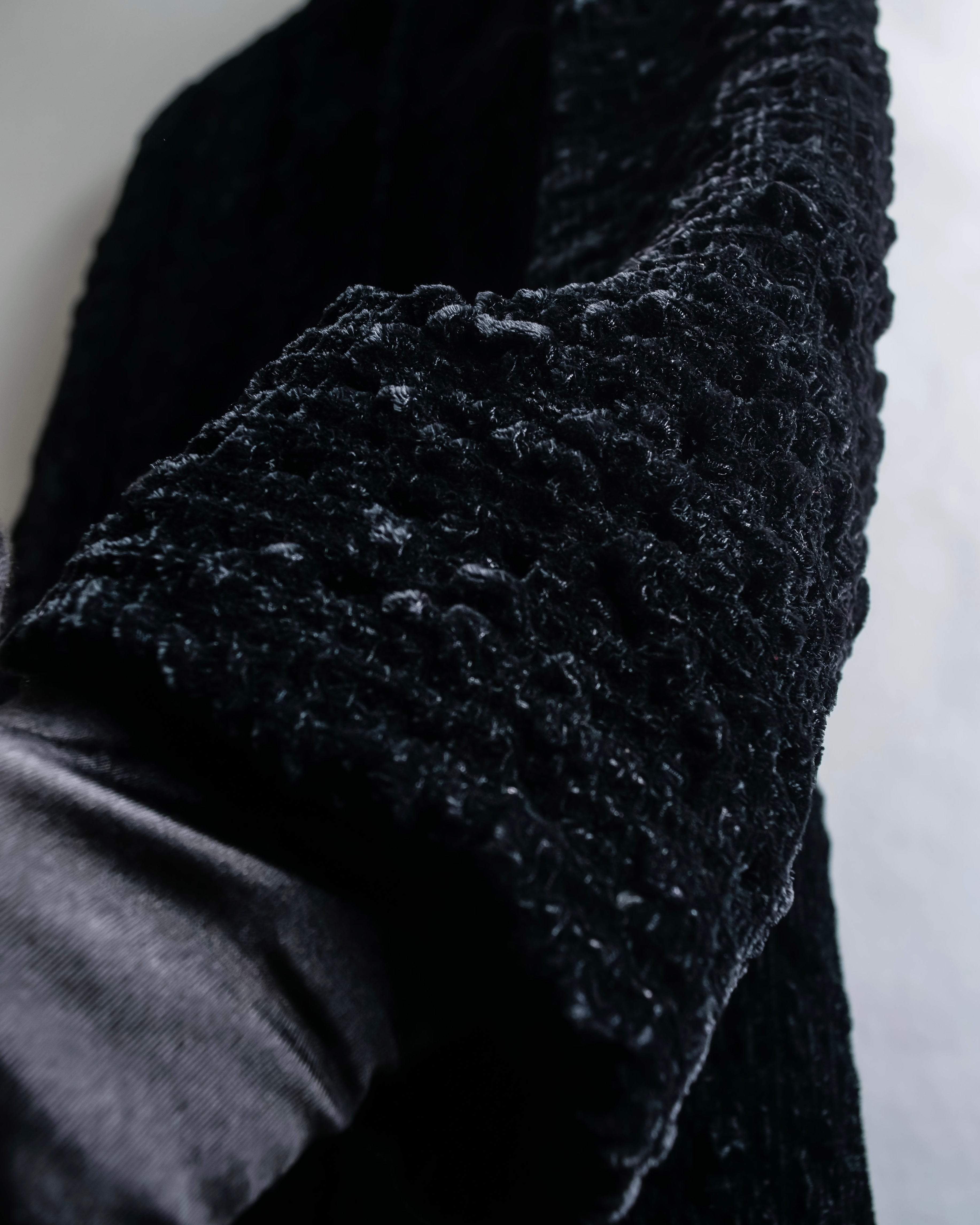 "GIORGIO ARMANI" Stand collar velour long coat