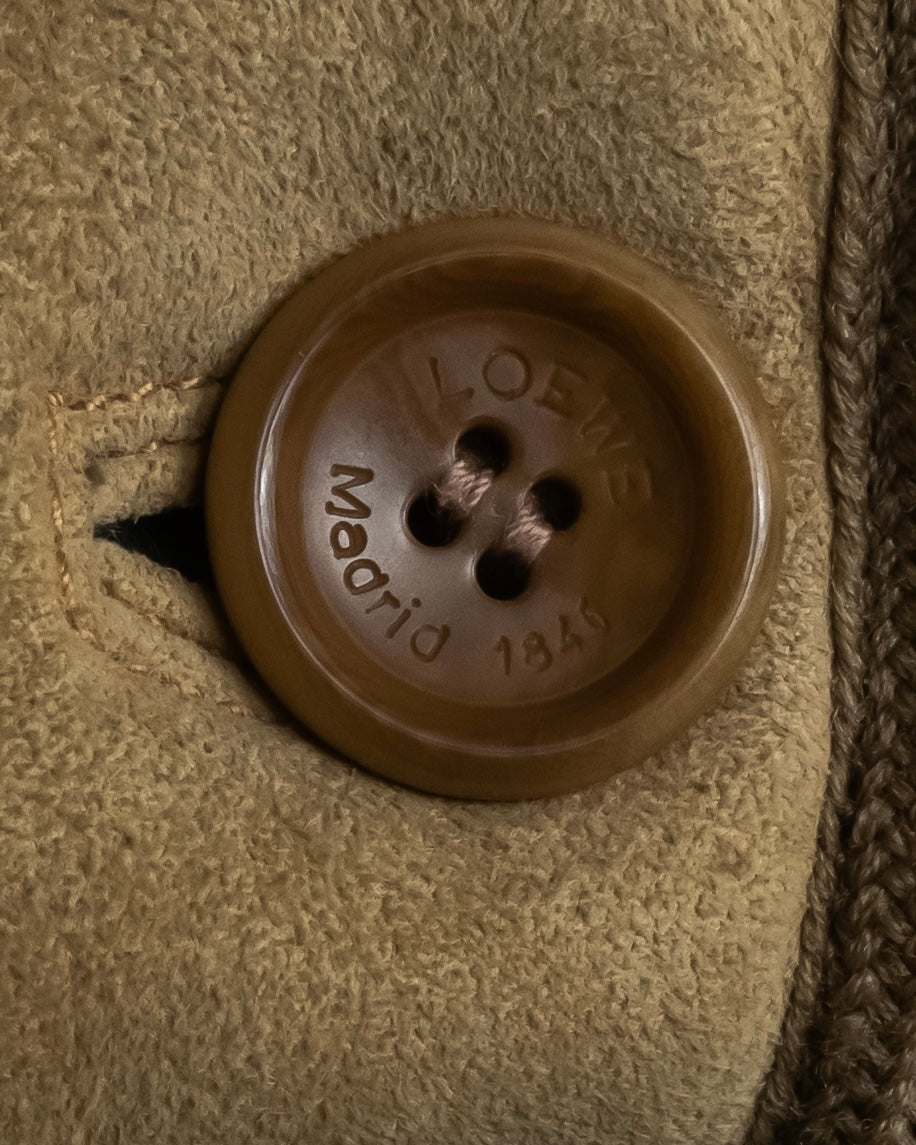 "LOEWE" 90's Panel-switched design mouton shearling coat