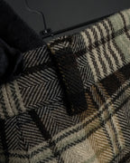 "GUCCI" Brushed check pattern tapered pants