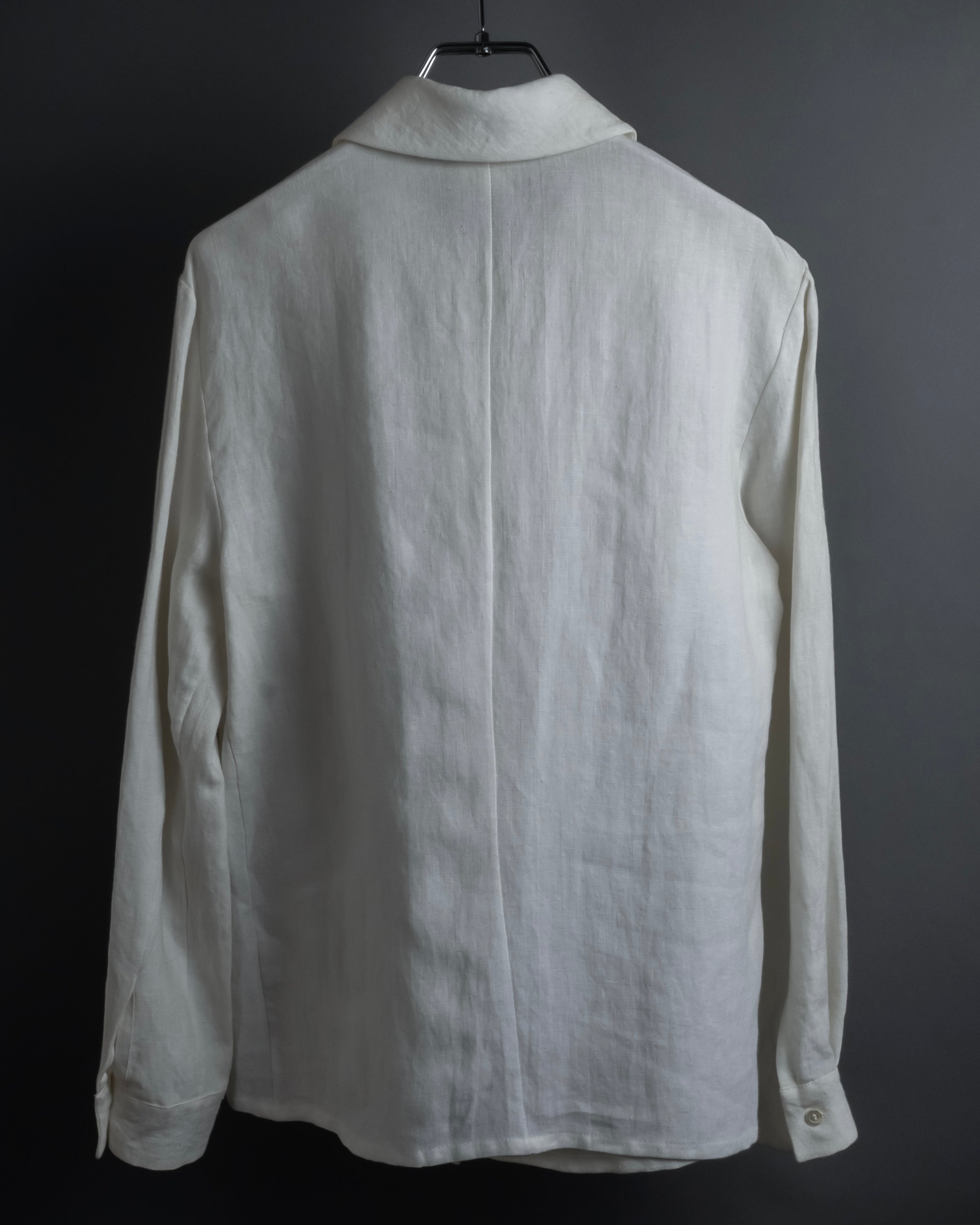 "LOEWE" 00's Fly front linen shirt