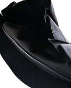 LACOSTE/ “Lenglen” Leather Pleated 2 Way Handbag Black