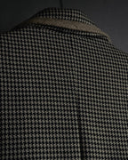 "Emporio Armani" 90’s Houndstooth piped crest blazer