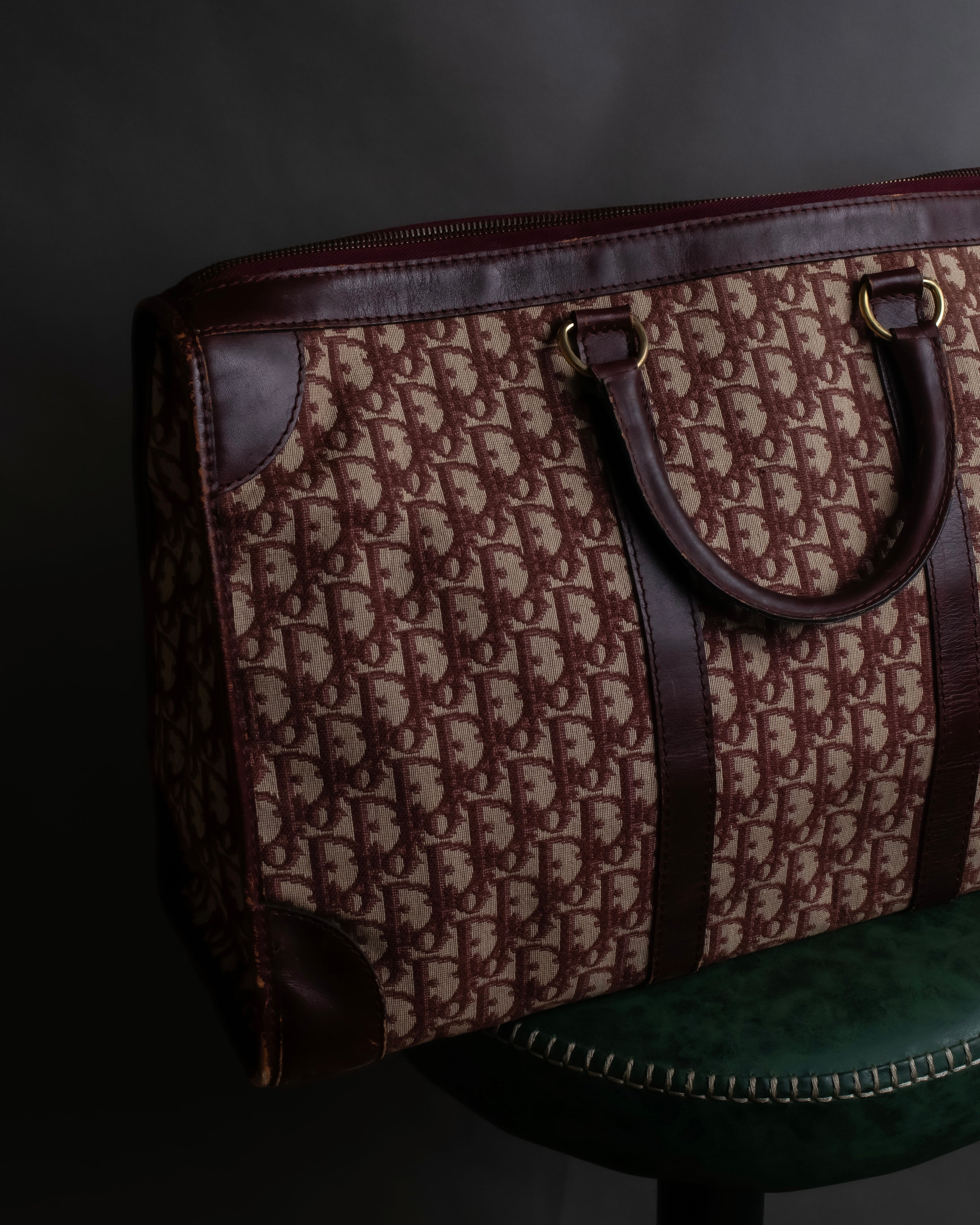 "Christian Dior" Trotter monogram jacquard boston bag
