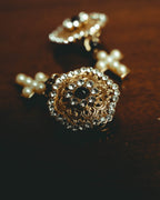 –SPECIAL– "VALENTINO" 80's-90's Ornate clip-on drop earrings