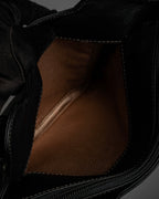 "Mila Schön" Horizontal minimalist metal fittings leather one-handle bag