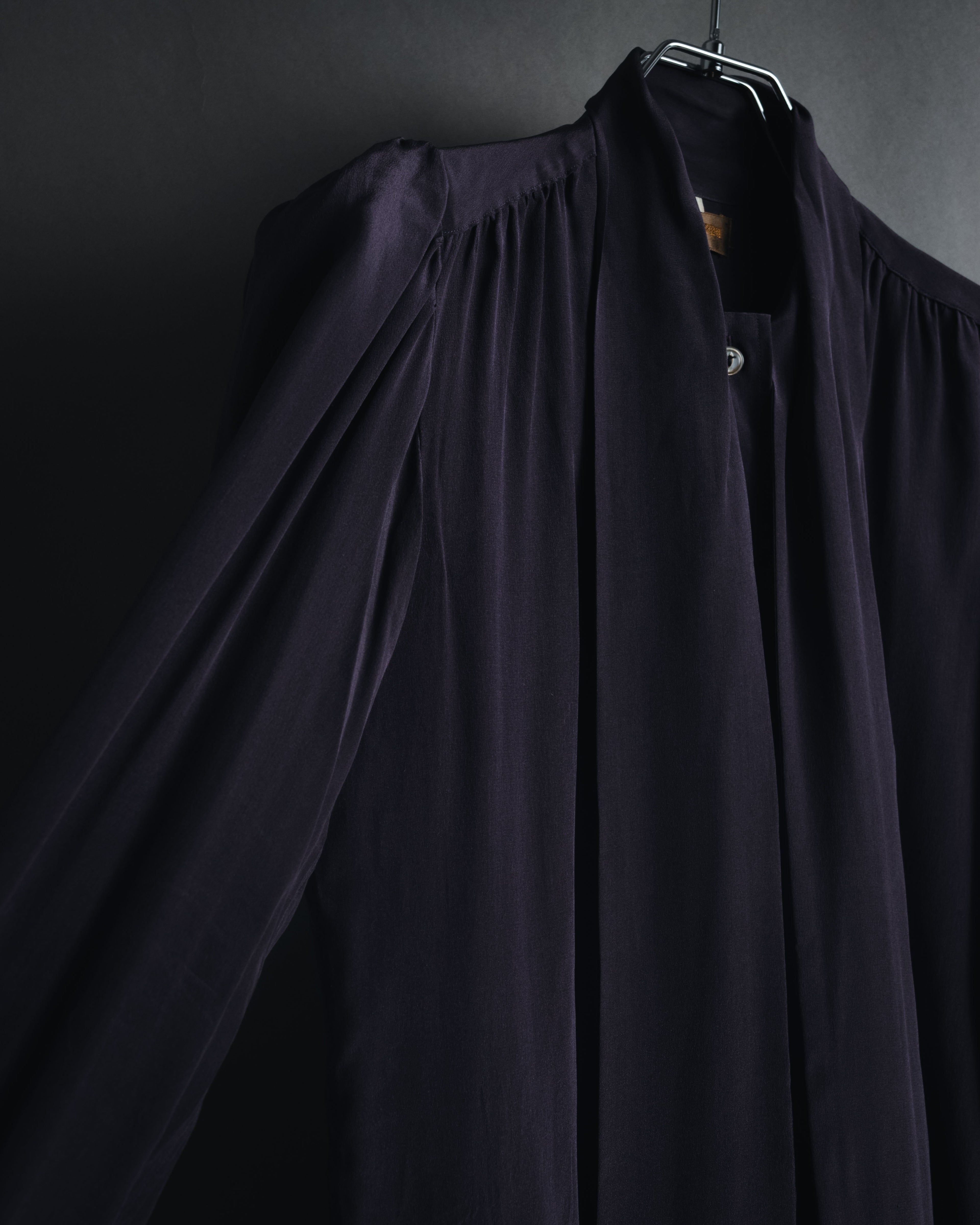 "Yves Saint Laurent" Late 80s silk bow tie blouse