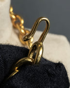 "CELINE" AVENUE MONTAIGNE 38 design gold necklace & belt