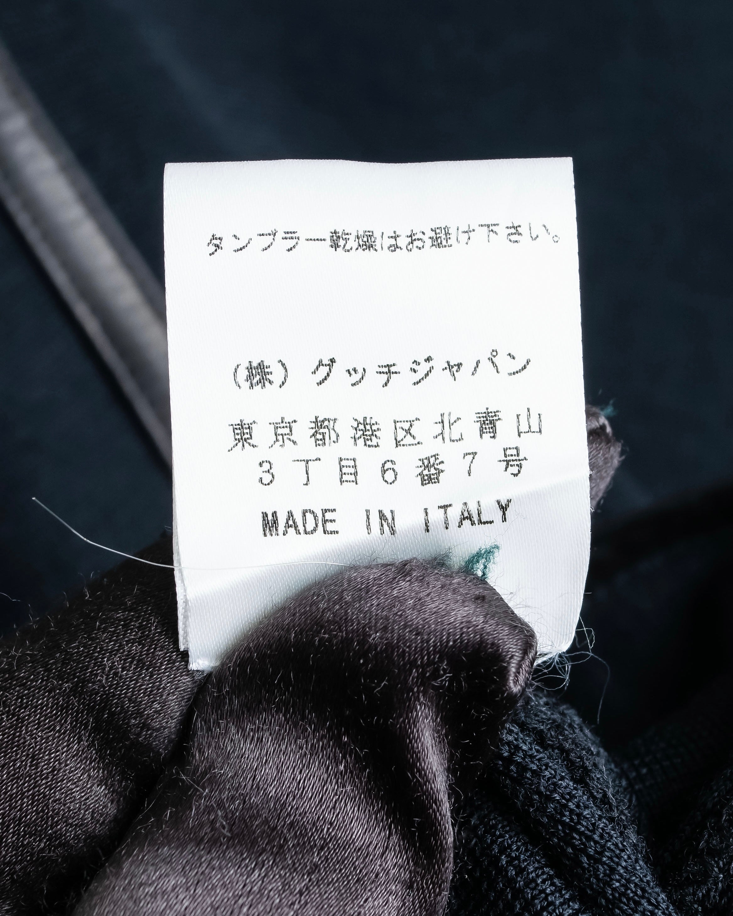 "GUCCI" Leather piping design box sleeve T-shirt